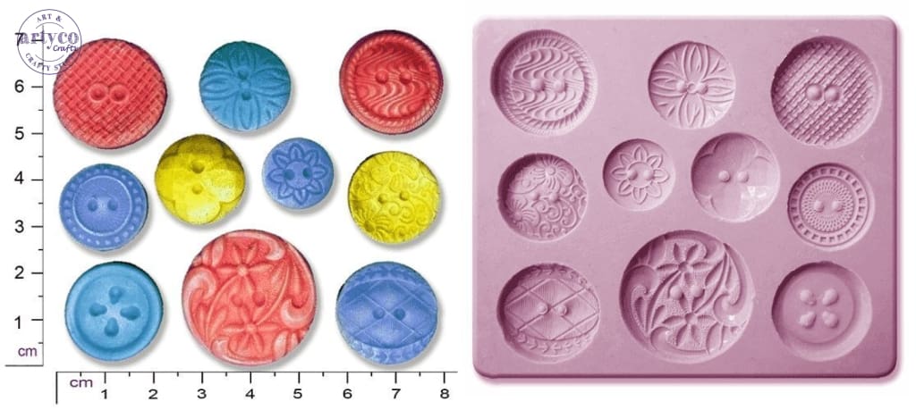 Buttons #1 Silicone Mold
