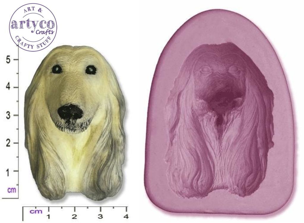 Dog Head Afghan Silicone Mold
