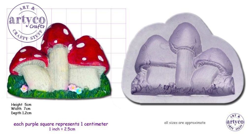 Toadstools Silicone Mold
