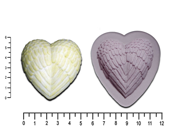 ANGEL WINGS HEART Mould Medium, Small & Mini, Large or Extra Large from