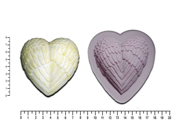 ANGEL WINGS HEART Mould Medium, Small & Mini, Large or Extra Large from