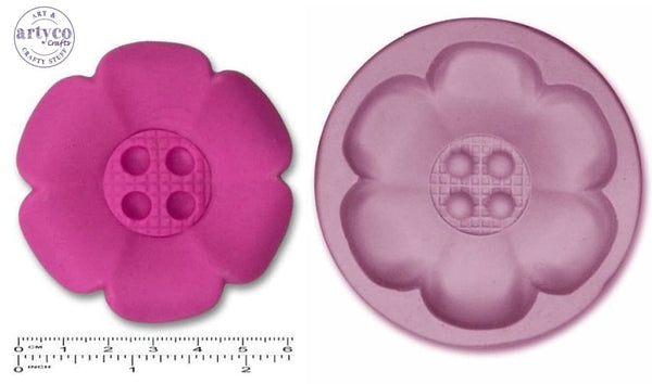 Button Jumbo Flower Silicone Mold