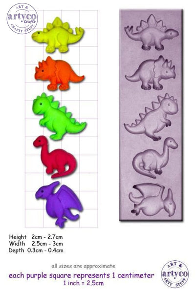 Dinosaur Babies Small Silicone Mold