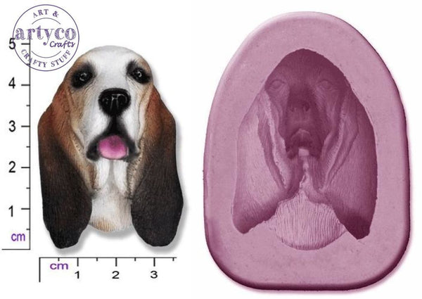 Dog Head Basset Hound Silicone Mold