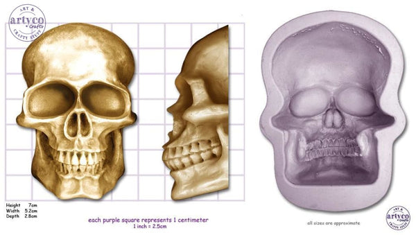 Skull; Medium Silicone Mold